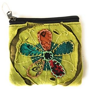 Earth Divas, Zip Coin Purse, Zipper Canvas Bag, Multi-Color, Small Keychain Bag